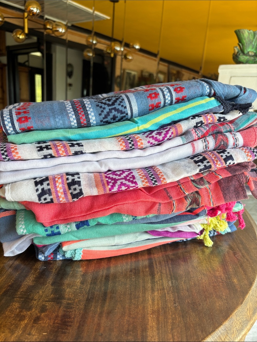 New 20 pc infinity Scarves Lot of 20 Assorted Wholesale Indian look w/ tassels